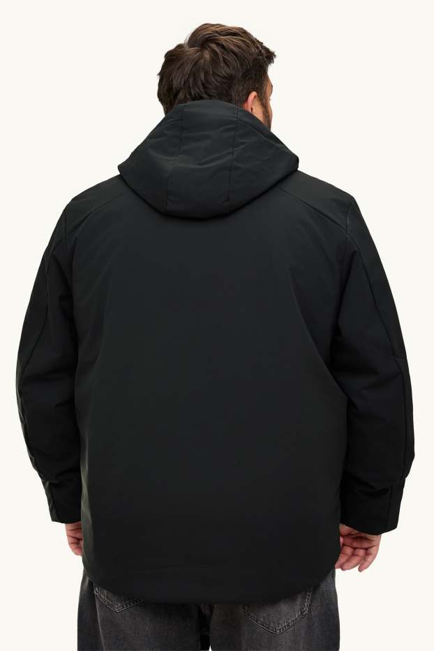 Hommes - Veste à coquille souple - finition doublée - finition déperlante - 4 Way Stretch - noir