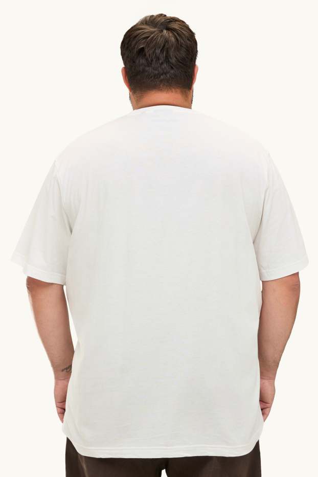 Hommes - T-shirt - relaxed fit - blanc