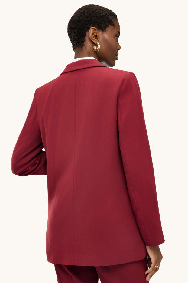 Damen - Longblazer - Regular Fit - dunkelrot