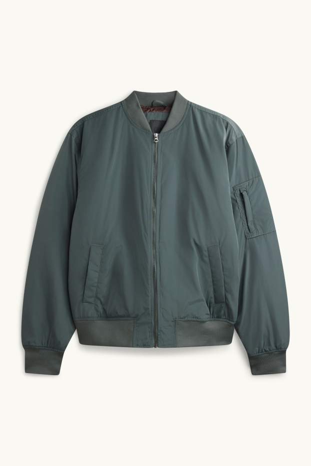 Hommes - Blouson aviateur - rembourré - kaki