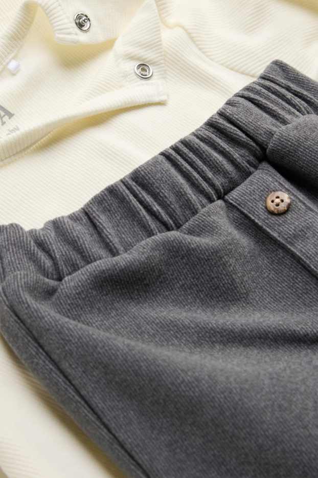 Baby Jungen - Bärchen - Baby-Outfit - 3 teilig - braun / cremeweiss