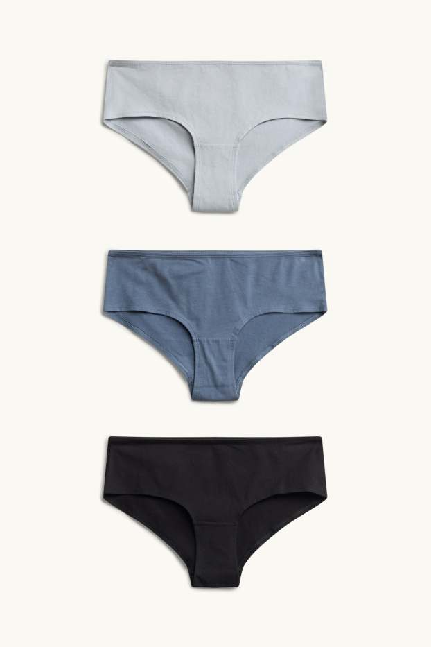 Femmes - Lot de 3 - shortys - bleu clair