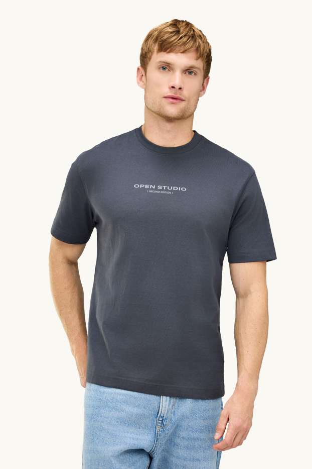 Men - T-shirt - relaxed fit - anthracite