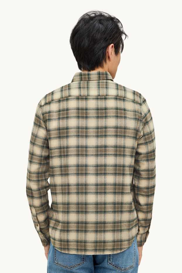 Herren - Hemd - Regular Fit - Kent - kariert - beige / braun
