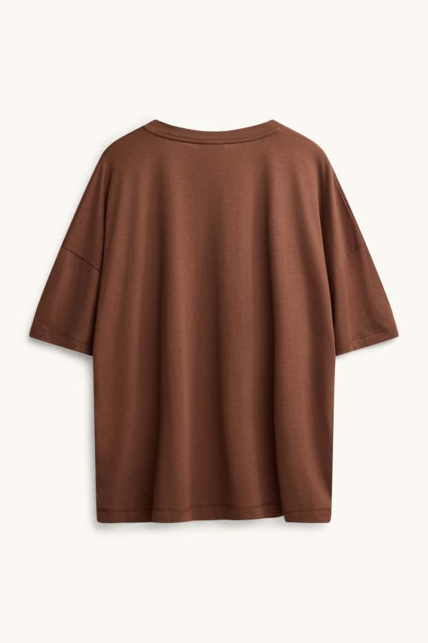Damen - T-Shirt - Regular Fit - braun