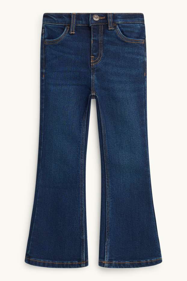 Copii - Fete - Flared jeans - jeans termoizolanți - denim-albastru închis