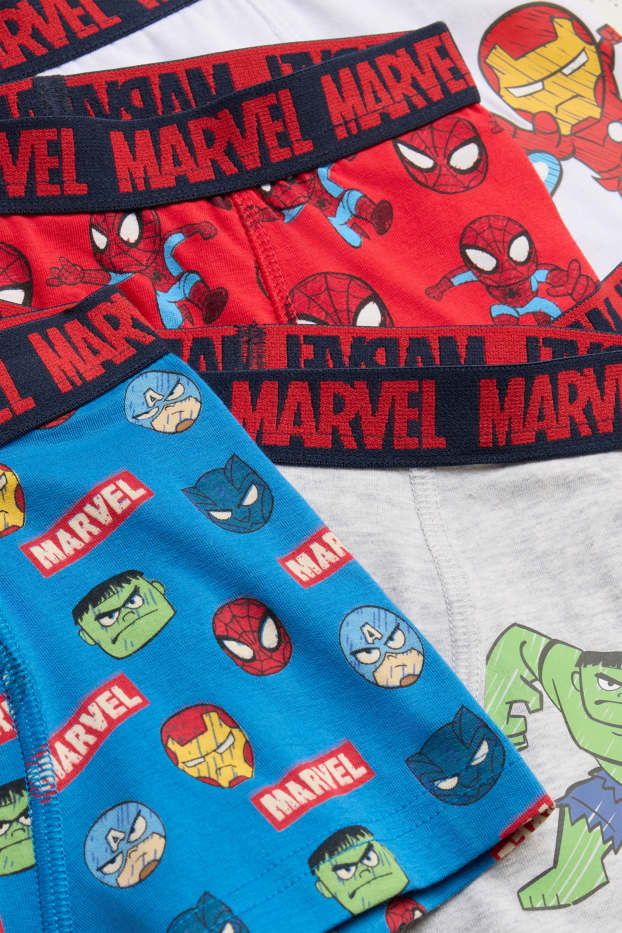 Kinder Buben - Multipack 5er - Marvel - Boxershorts - rot / blau