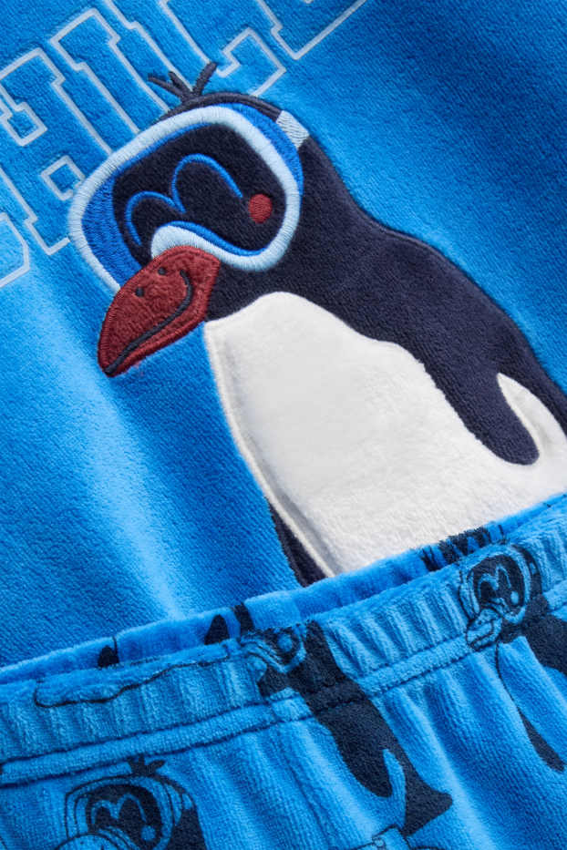 Enfants garçons - Ours polaire - pyjama en polaire - 2 pièces - bleu  / bleu foncé