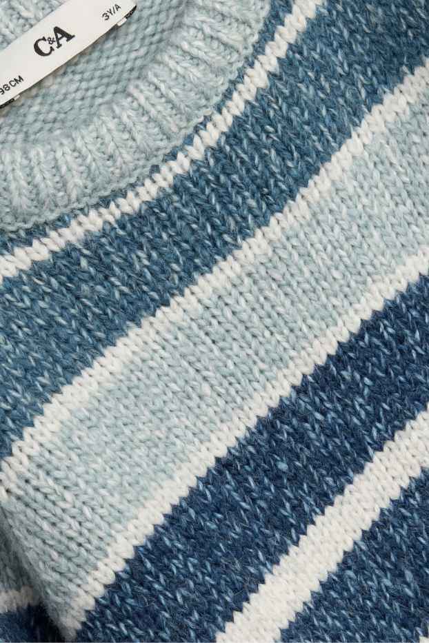 Kinderen: jongens - Trui - gestreept - blauw / wit