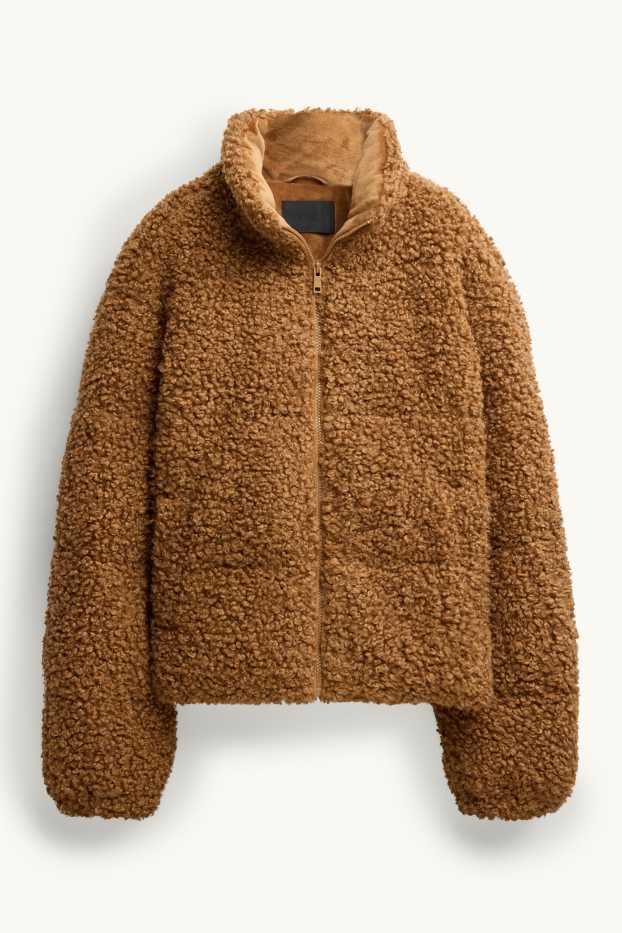 Femmes - Veste en peluche - marron clair