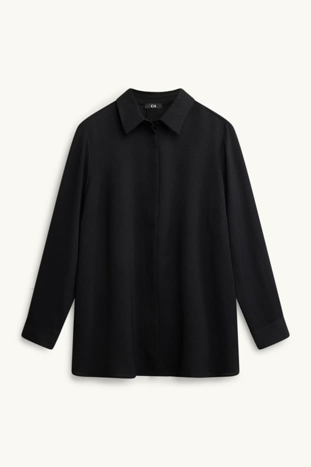 Damen - Hemdbluse - schwarz