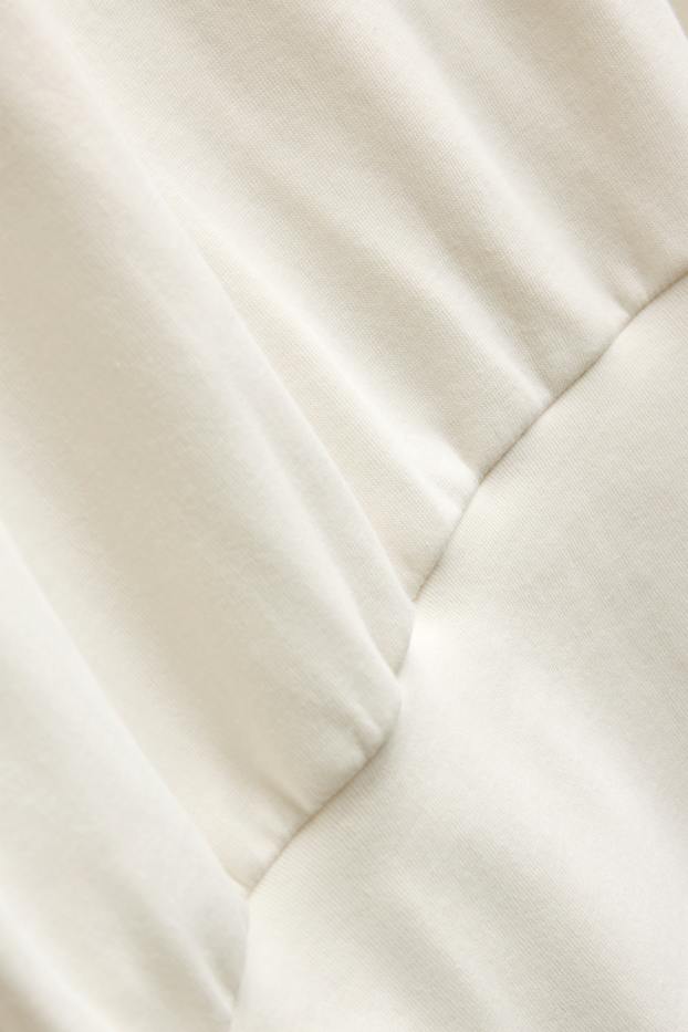 Donna - Maglia a maniche lunghe - slim fit - bianco crema
