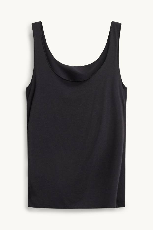 Women - Camisole with cashmere content - black