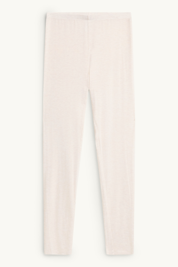 Damen - Unterziehhose mit Kaschmir-Anteil - beige-melange