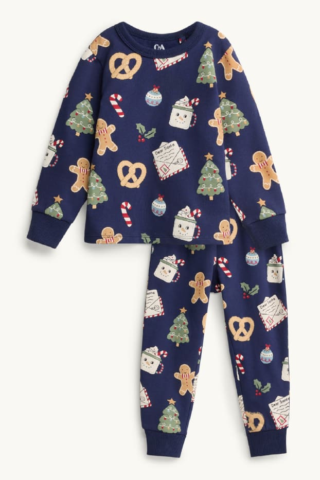 Copii - Fete - Mini Me - pijama pentru copii, cu motive de Crăciun - 2 piese - albastru închis