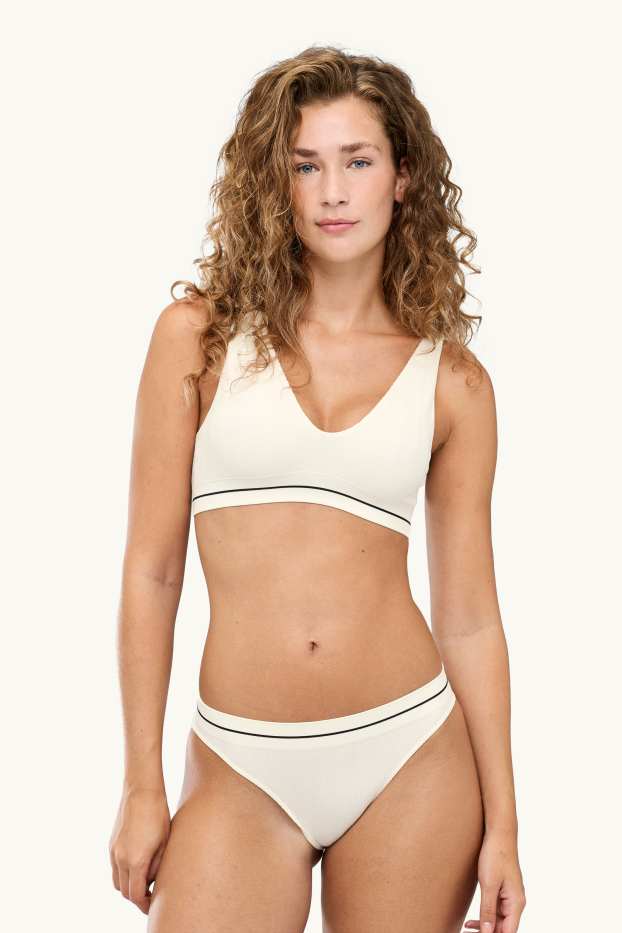 Dames - Set van 2 - slip - seamless - crème wit