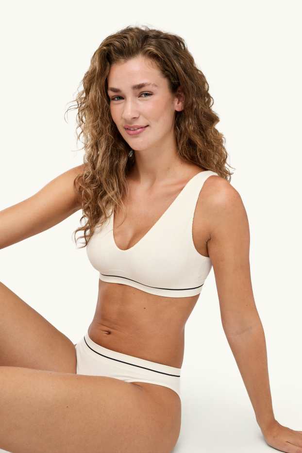 Dames - Set van 2 - slip - seamless - crème wit