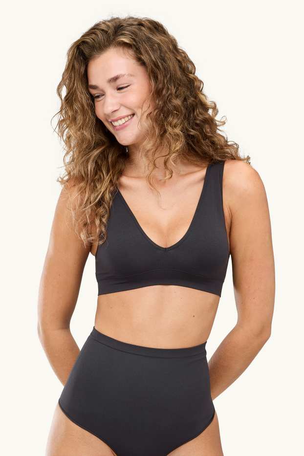 Dona - Bustier - enconxat - seamless - negre