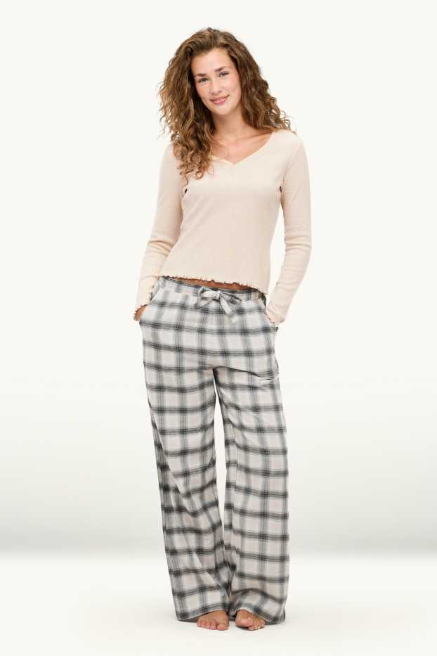 Dames - Pyjama - crème wit