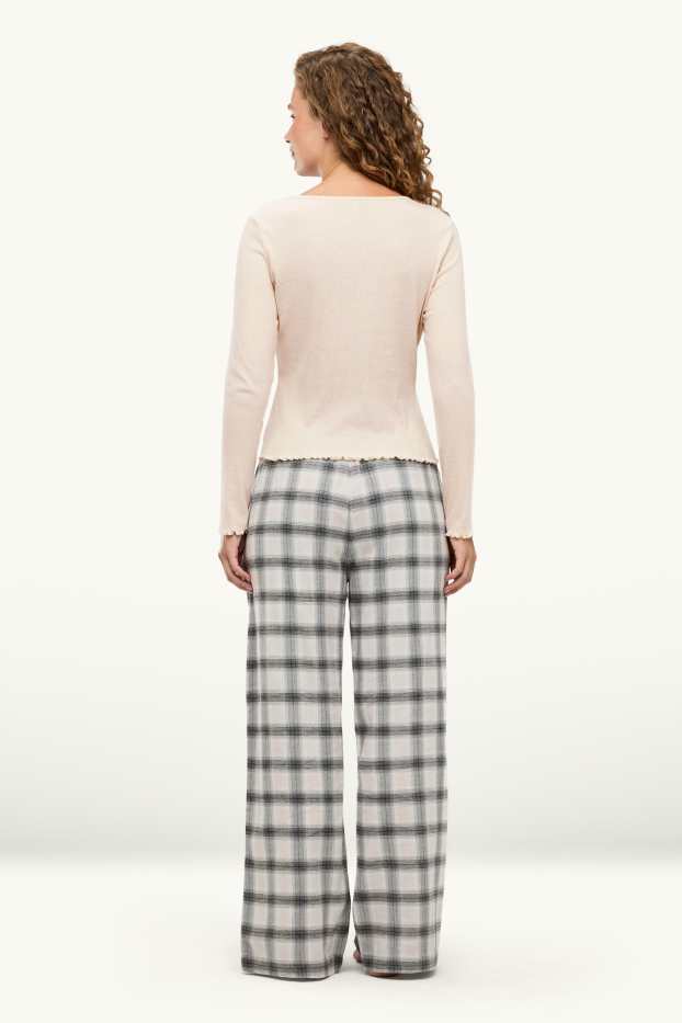 Dames - Pyjama - crème wit