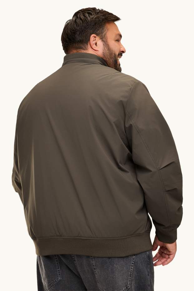 Hombre - Cazadora - con forro - hidrófuga - verde oscuro