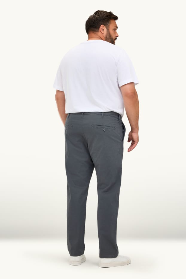 Hommes - Chino - regular fit - gris foncé