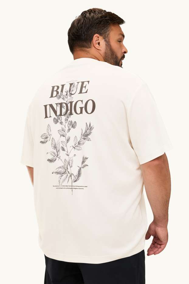 Pánské - Tričko - relaxed fit - bílá