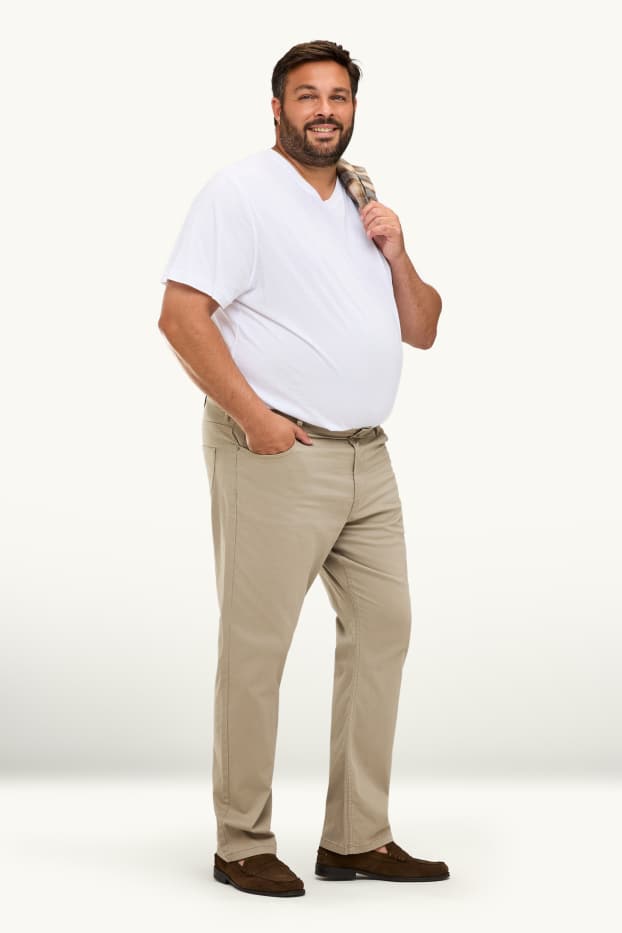 Herren - Hose - Straight Fit - beige