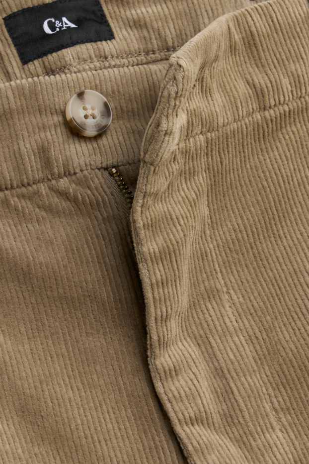 Hommes - Chino en velours côtelé - regular fit - marron clair