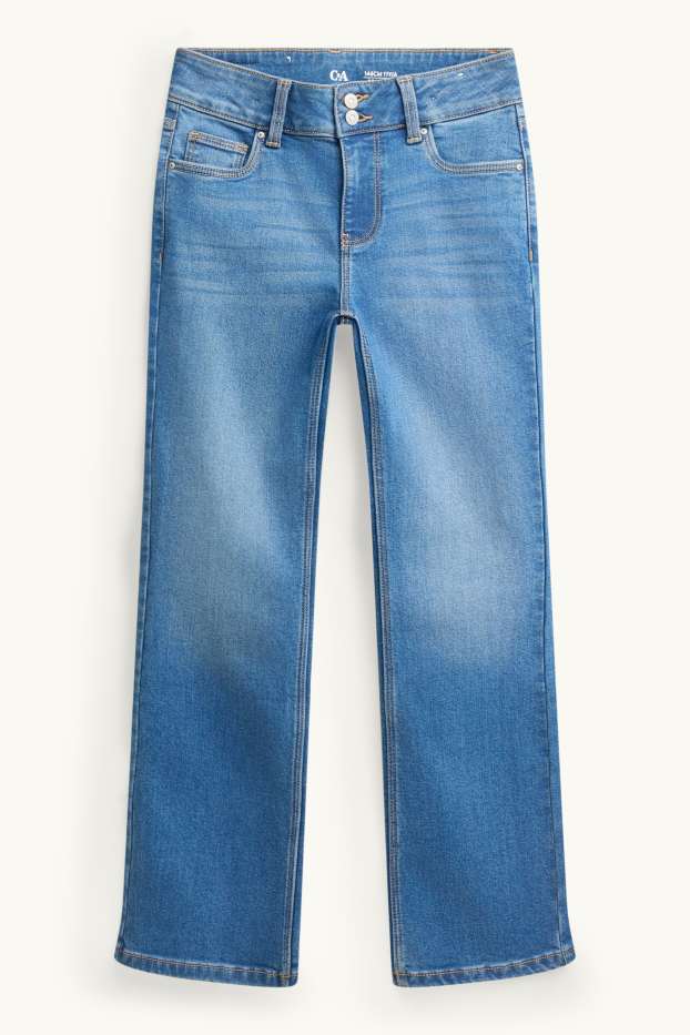 Copii - Fete - Bootcut jeans - jeans termoizolanți - denim-albastru deschis
