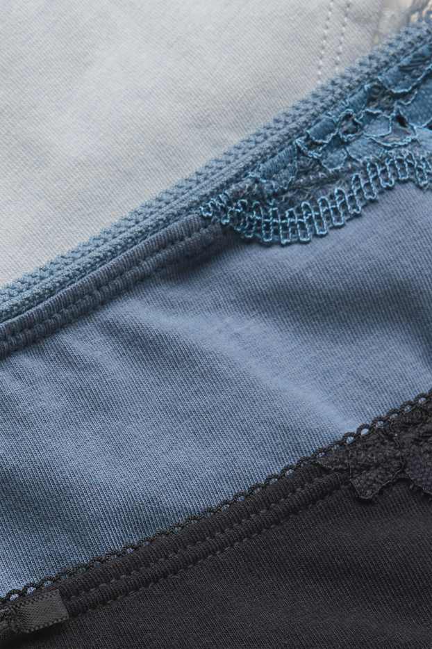 Dames - Set van 3 - Brazilian slip - lichtblauw