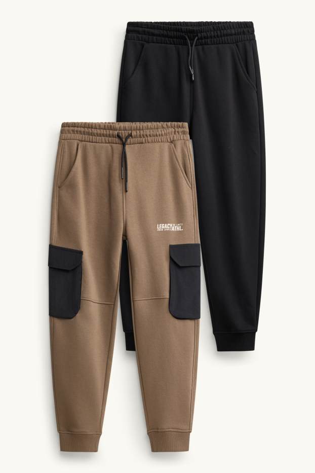 Kinder Buben - Multipack 2er - Jogginghose - braun