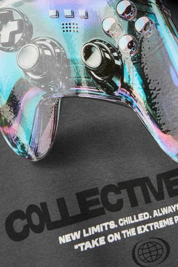 Children Boys - Gamer - hoodie - dark gray