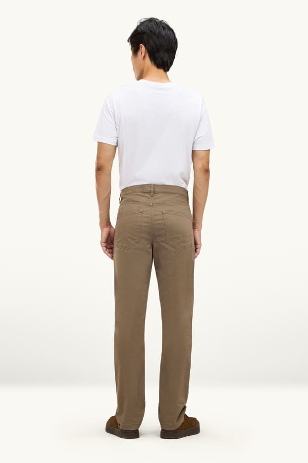 Hommes - Pantalon - straight fit - kaki