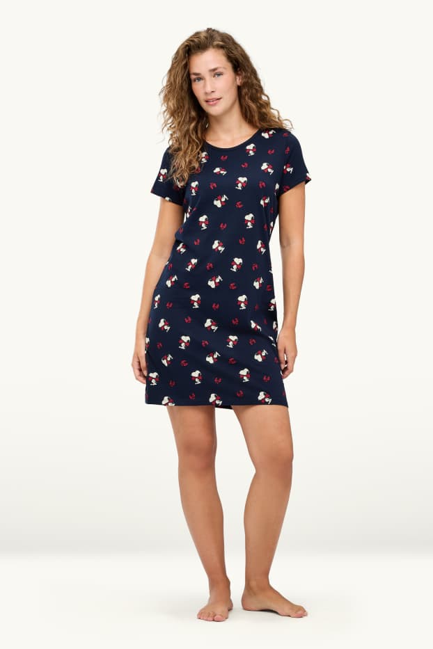 Women - Nightdress - Snoopy - dark blue