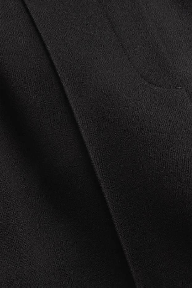 Femei - Pantaloni de stofă - talie medie - tapered fit - negru
