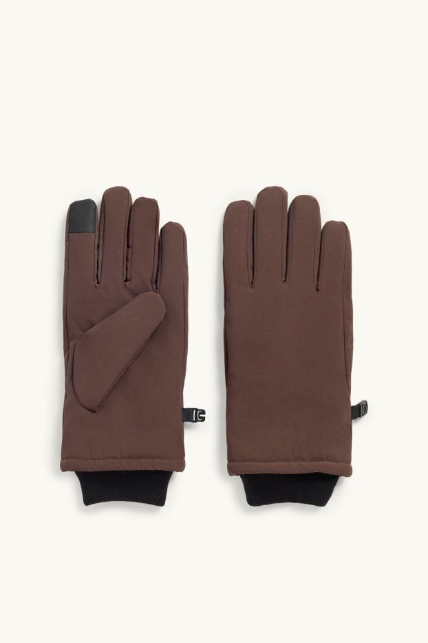 Heren - Touchscreen-handschoenen - bruin