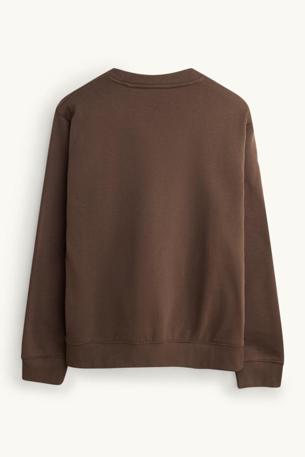 Heren - Sweatshirt - bruin