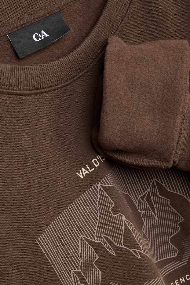 Heren - Sweatshirt - bruin
