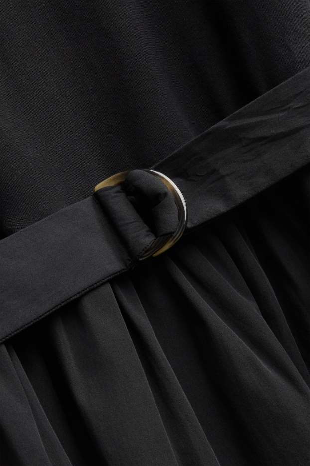 Donna - Vestito fit & flare con cintura - nero