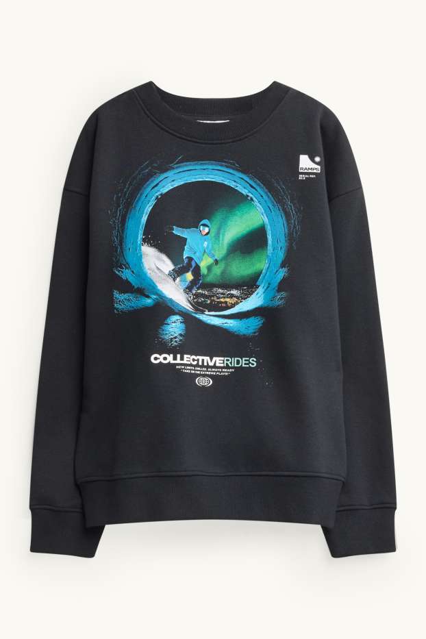 Children Boys - Snowboarding - sweatshirt - black