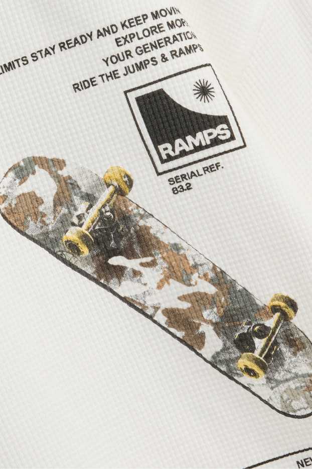 Copii - Băieți - Skater - tricou cu mânecă lungă - alb