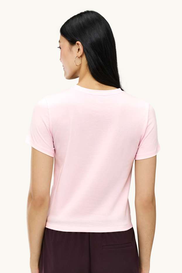 Femei - Tricou - slim fit - roz deschis