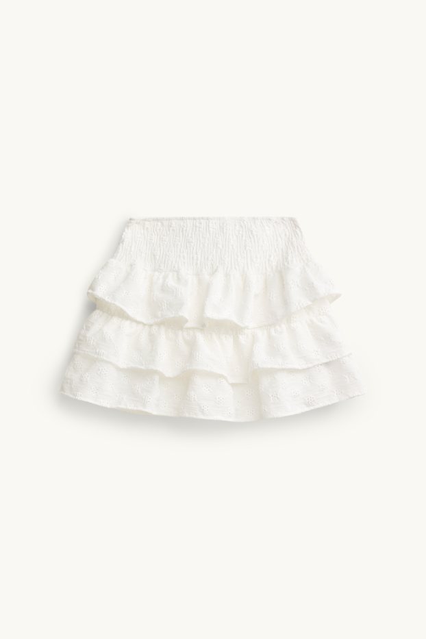 Dames - Jeansrok - wit