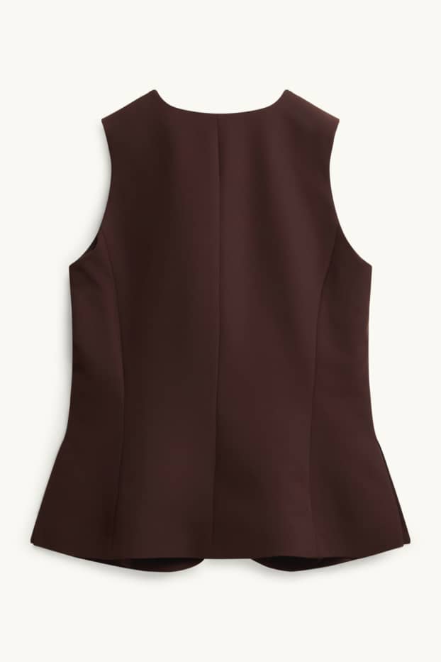 Donna - Gilet business - regular fit - marrone scuro