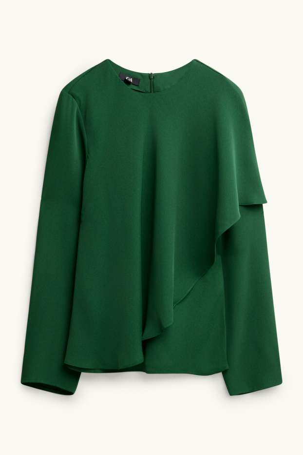 Femmes - Chemisier en satin - vert