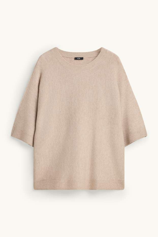Damen - Pullover - beige