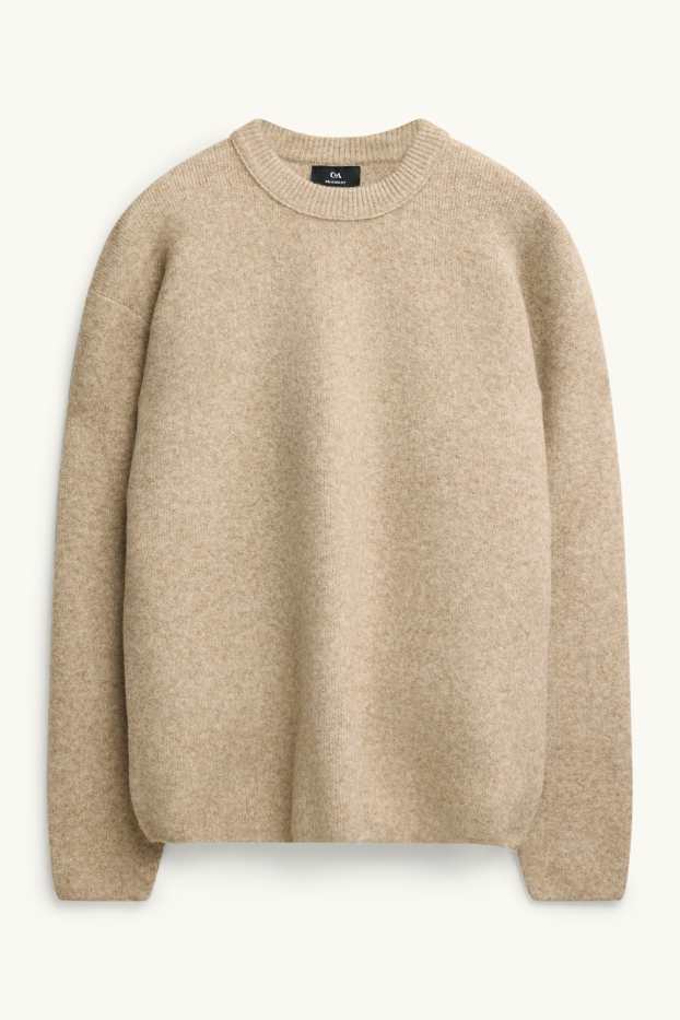 Heren - Trui - beige-mix