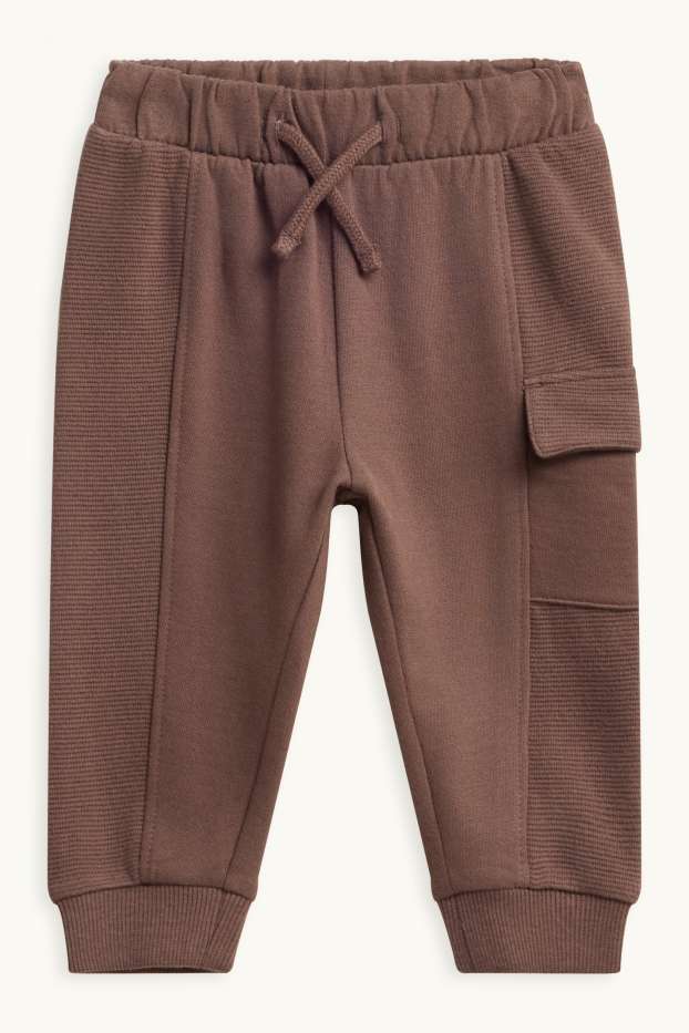 Neonati - Pantaloni sportivi per neonati - marrone scuro