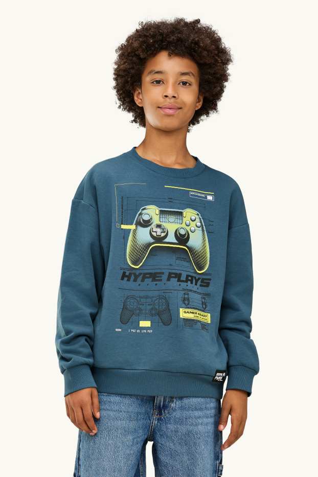 Copii - Băieți - Controler de gaming - bluză de molton - petrol